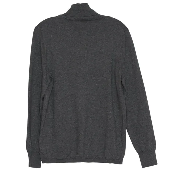 Talbots Turtleneck Sweater Minimalist Academia Old Money Quiet Luxury Gray XL - Image 3