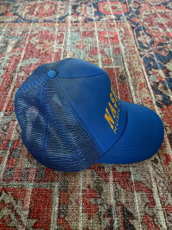 “vintage” nashville trucker hat Blue - Image 2