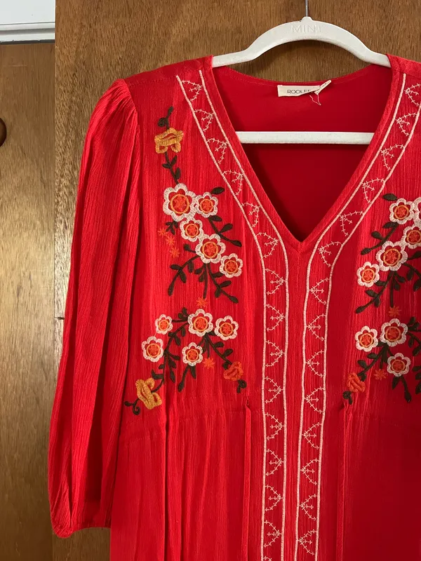 Roolee floral red maxi dress  - Image 12