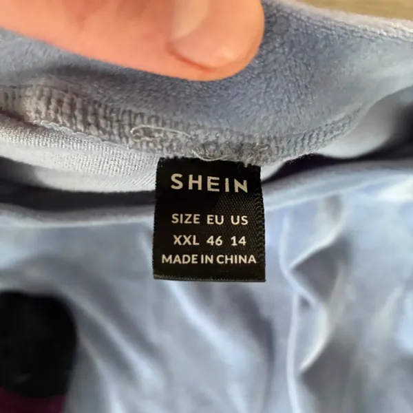 SHEIN Maternity Velour Lounge Set Long Sleeve Top Jogger Pants Blue XXL‎ - Image 4