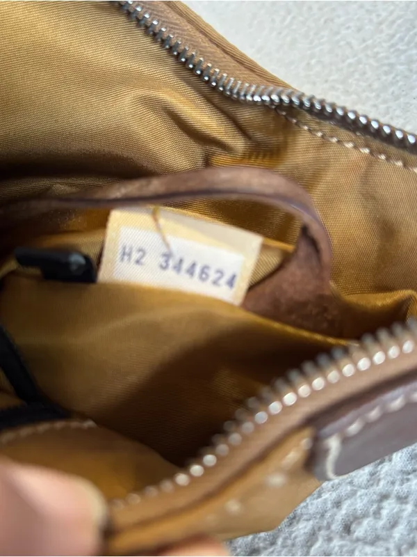 Dooney & Bourke Wayfarer Brown Canvas Nylon Hobo Shoulder Bag - Image 11