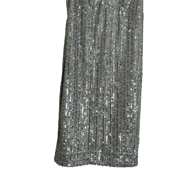 Urban Social NEW Silver Sequin Mini Dress V-Neck Homecoming Cocktail Party - Image 3