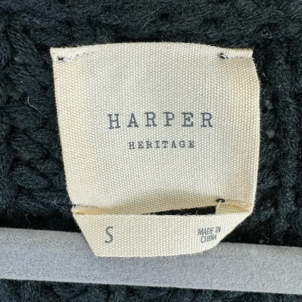 Harper Heritage Green Open Cardigan Sweater‎ Small - Image 3