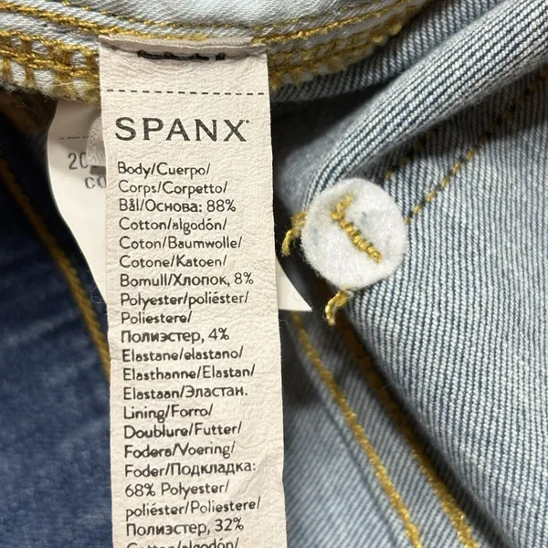 SPANX Jeans Womens 1X Tall Vintage Indigo High Rise Pull On Flare Leg - Image 10