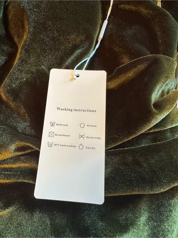 Monvelli One Shoulder Stretch Velvet Gown Olive Green Size 6 NWT - Image 5