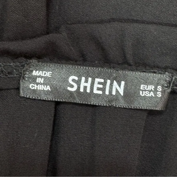 SHEIN Surplice Halter Top‎ Jogger Leg Jumpsuit Black Small - Image 13