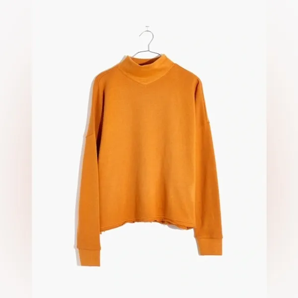 Madewell Hemp-Cotton Mockneck‎ Sweatshirt Size Small - Image 3