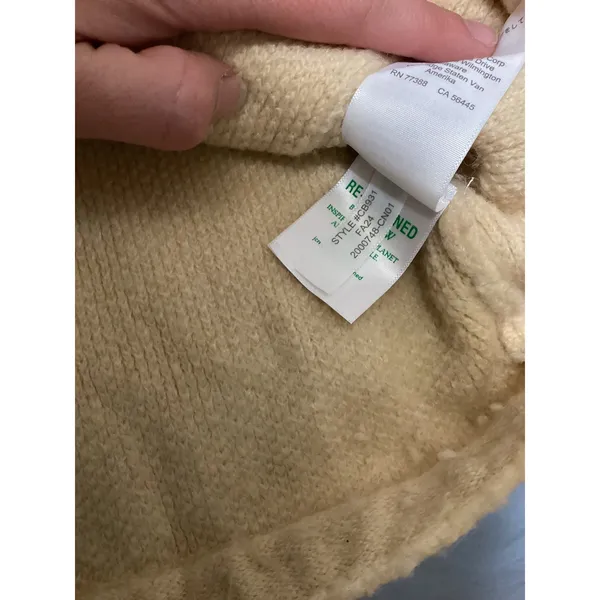 J.Crew Emilie Patch-Pocket Lady Cardigan Sweater Cream Gold Button CB931 Medium - Image 6