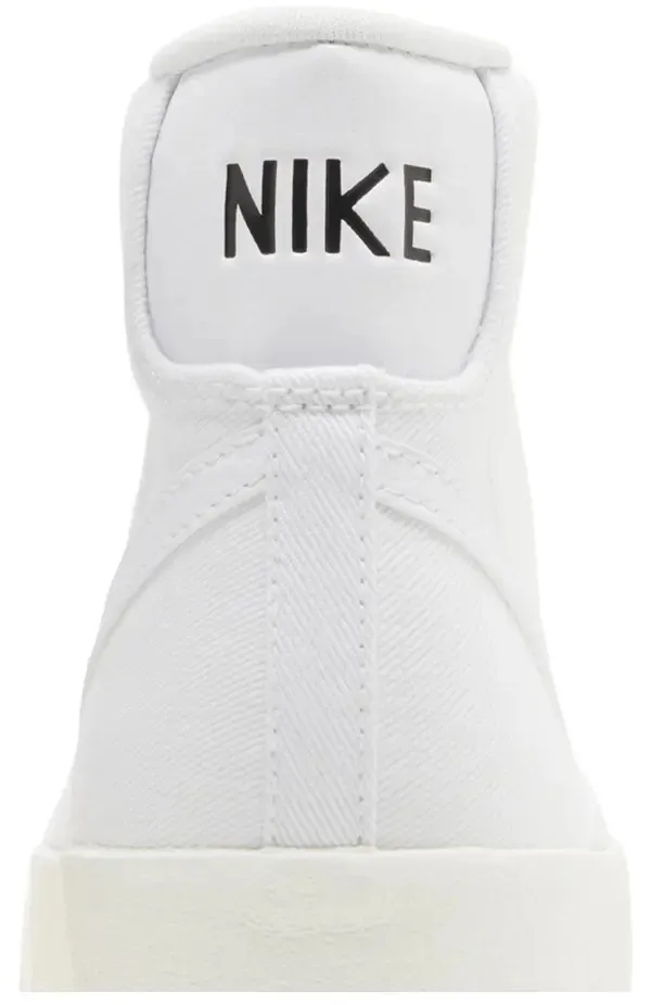 Nike Blazer Mid '77 Canvas "Triple White" (Women's US 8.5 / EUR 40) - DX5550-100 - Image 6