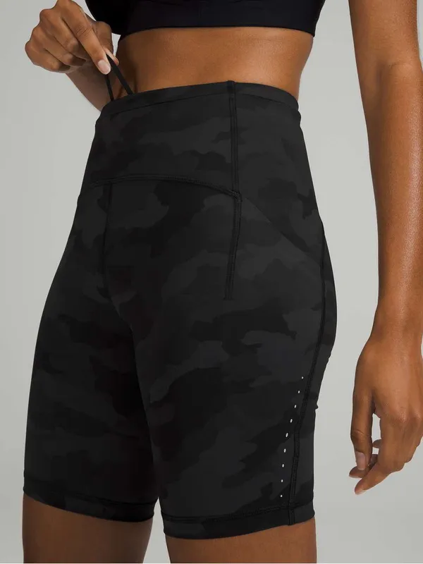 Lululemon swift speed High-Rise 8” Camo Biker Shorts gym Pilates yoga activewear - Image 4