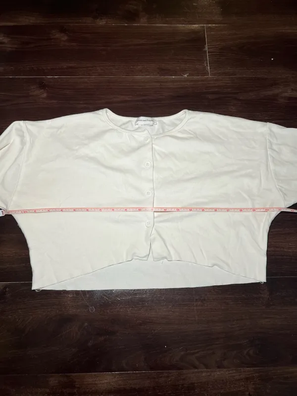 Lovers and Friends White Cardigan Long Sleeve Crop Top Size XS - Image 8