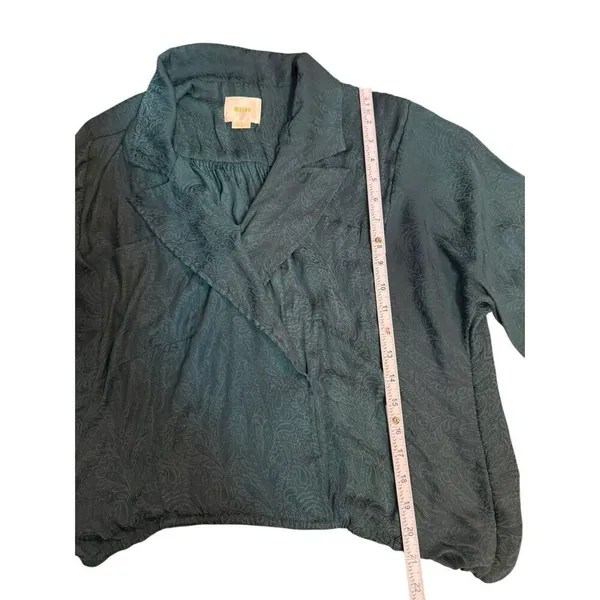 Anthropologie Maeve Almeria Emerald Green Paisley‎ Blouse Sz Small - Image 11
