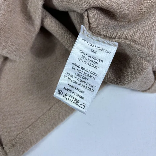 ASTR The Label Sweater Womens Large Beige Boat‎ Neck Knit Pullover Long Sleeve - Image 6