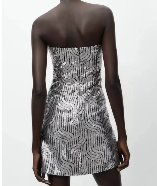 ZARA Sequin mini Dress - Image 9