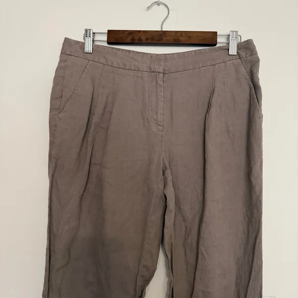 LOFT‎ 100% Linen Trouser Pants Women's Size 4 Summer Lightweight Breathable - Image 3