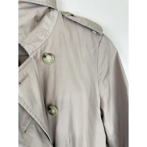 Lauren Ralph Lauren Trench Coat Women’s Size XXS Tan Double Breasted minimalist - Image 5