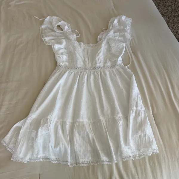 Francesca's white boho mini dress - Image 3