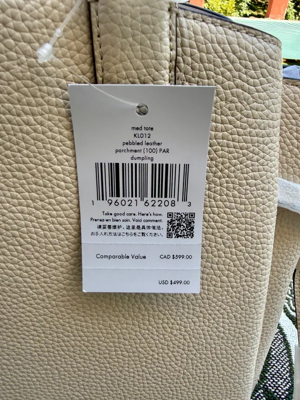 Kate Spade Dumpling Ivory Leather Tote Bag - Image 5