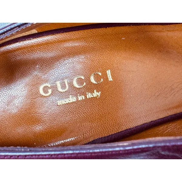 Gucci Betty Burgundy T Strap Platform Heels Y2K Glam EU 37 - Image 7