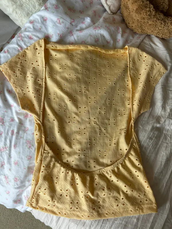 Yellow Open Back Top Size XS - Image 2