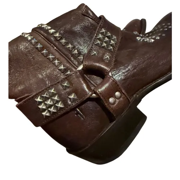 Frye Billy Tall Studded Biker Boots – Women’s Size 9 - Image 9