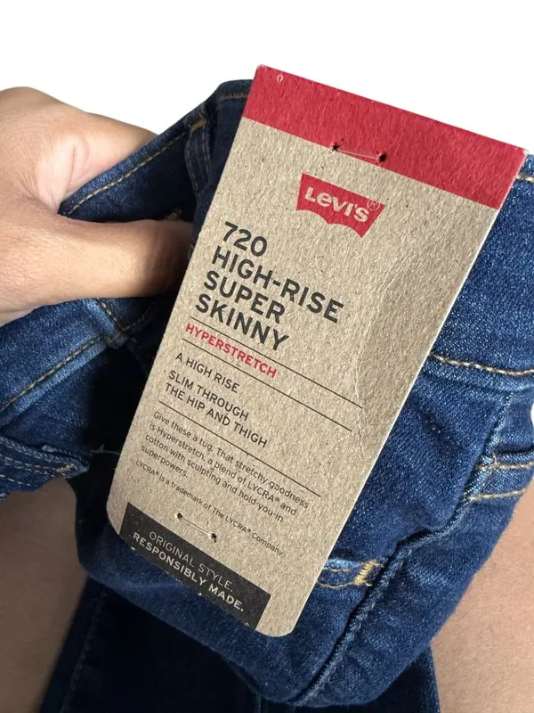 LEVIS Women’s 720 High Rise Super Skinny Jeans Size 27 x 30 NEW NWT - Image 9