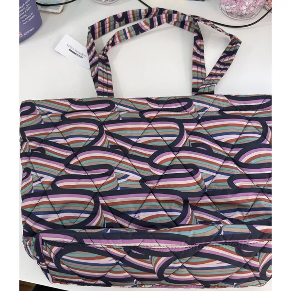 Vera Bradley Retro Ribbons Small East West‎ Tote Ultralight Quilted Bag New NWT - Image 4