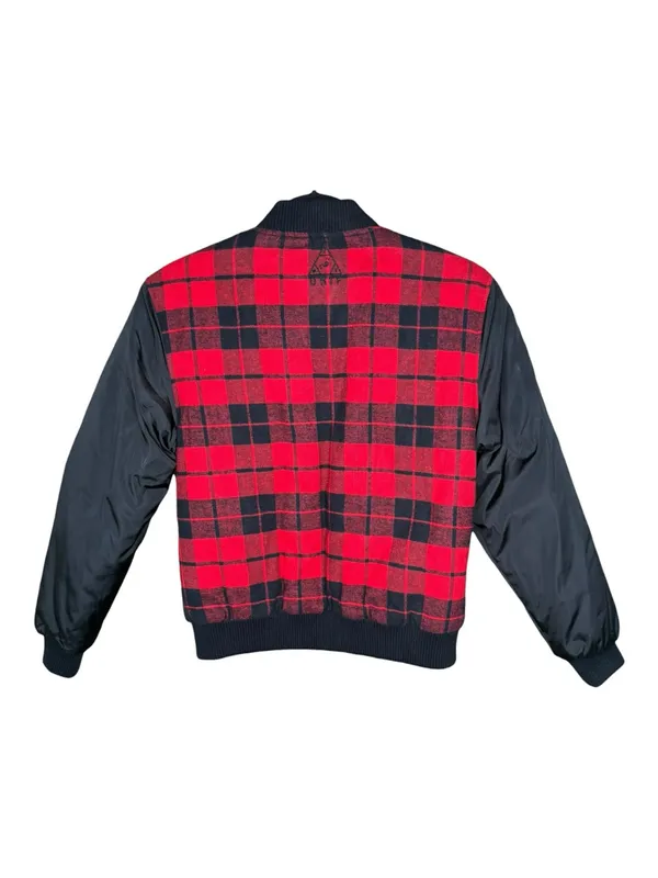 Y2K: UNIF 𖤐 Plaid Reversible Baddie Bomber Jacket 𖤐 Red Buffalo Plaid Black 𖤐 S - Image 7