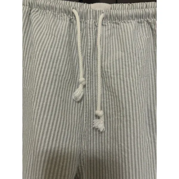 John Galt California (Brandy Melville) OS 100% Cotton Striped Drawstring Pants - Image 3