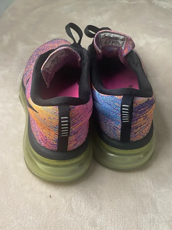 Nike Women's Flyknit Air Max Multicolor Running Shoes Sneakers Size 7 - Image 3