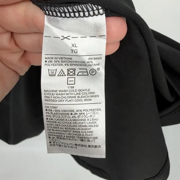 NWT Banana Republic Womens XL Black One‎ Shoulder Ruffle Hem Midi Dress - Image 4