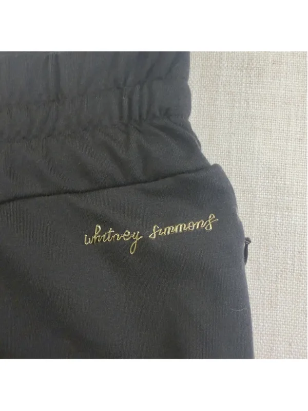 Gymshark Whitney Simmons Women’s Ruched Cuffed Joggers Black Size Medium - Image 2