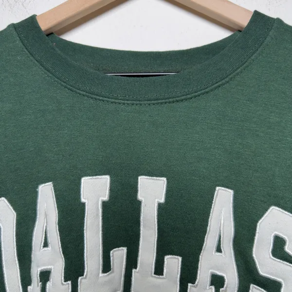 New York Popular Women Cotton Dallas Texas Sweatshirt XL Green Crewneck Pullover - Image 3