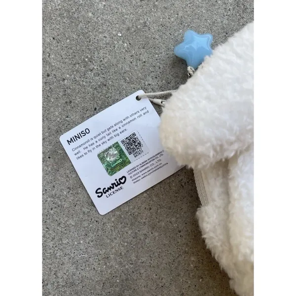 SANRIO CINNAMOROLL Miniso Exclusive Zip Bag White Blue RARE NWT - Image 4
