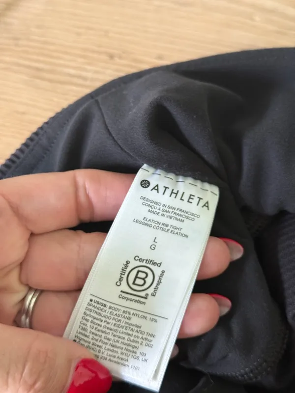 Athleta Rib Elation Tights Black Leggings Ultra High‎ Rise - Image 5