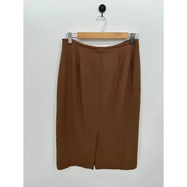 Le Suit Womens Brown 2 Piece Skirt Suit Set Blazer Pencil Skirt Size 6 Career - Image 5