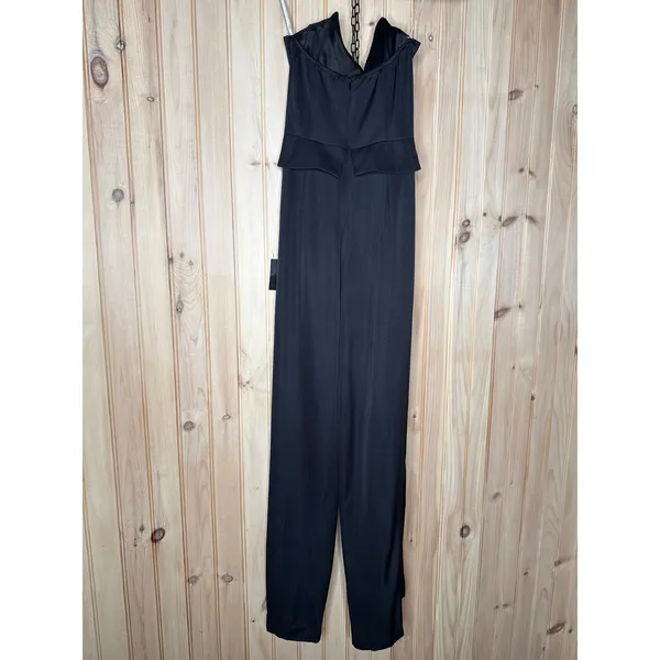 NWT Lulus Jumpsuit Polished Charisma Black Strapless Jumpsuit Party Cocktail XS - Image 6