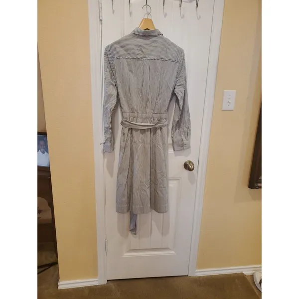 J crew Tie-waist Shirtdress In Stripe - Size 12 - Image 12
