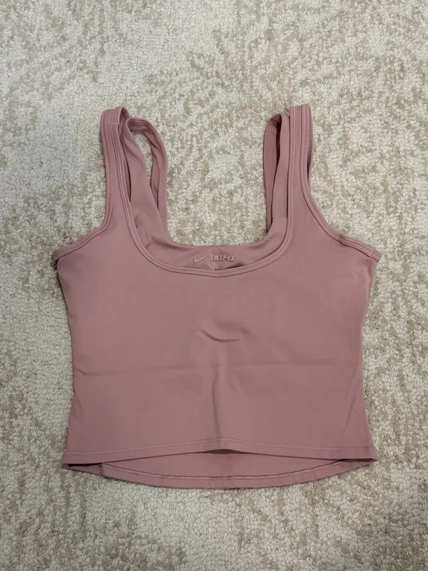 NikeSKIMS Matte Women's Double-Strap Scoop Tank Top Pink Himalayan Size M - Image 5