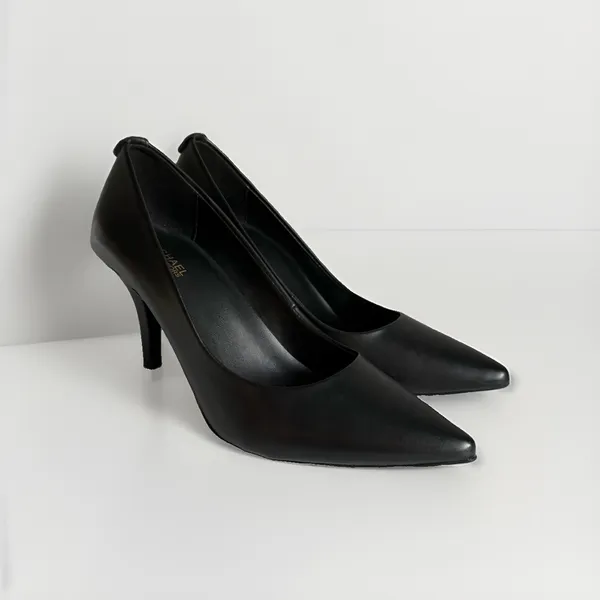 Michael Kors Alina Flex Leather Pumps Women's 7M Black Pointed Toe Heels - Image 4
