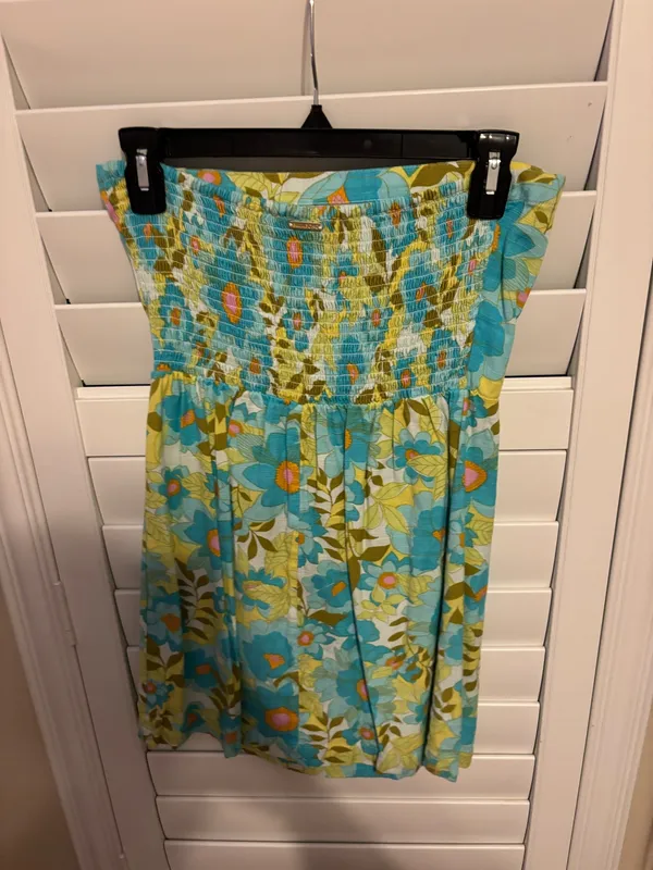 Billabong Strapless Floral Mini Dress - Image 4