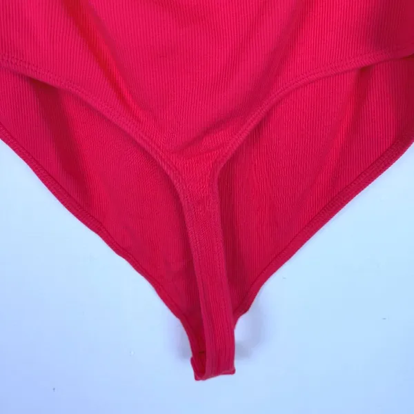 NWT Ribbed Rosette Bodysuit Sleeveless Halter Pink Size Large L NEW - Image 12