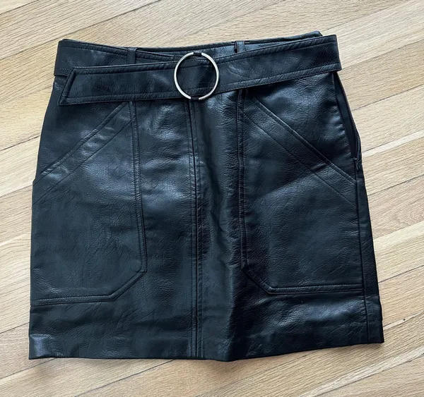 Stradivarius ASOS Faux Leather Mini Skirt - Image 3