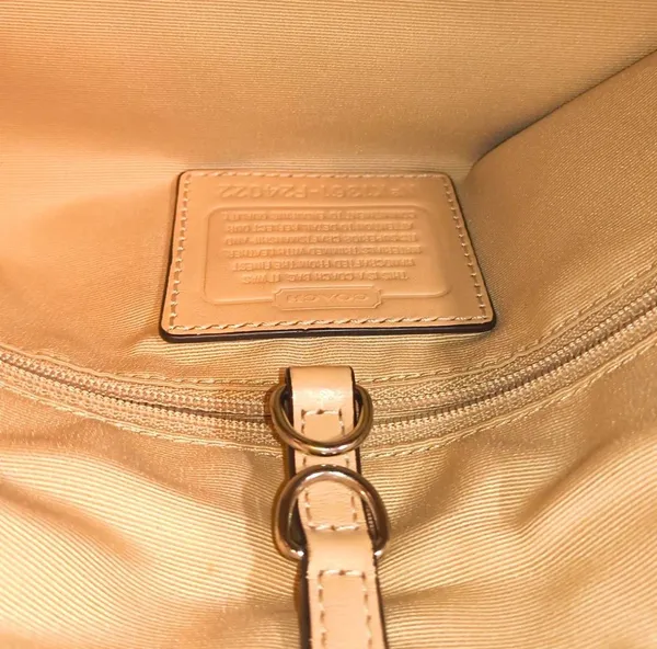 Coach Signature Devin Shoulder Bag Stripe Orange Zebra Print - Image 5