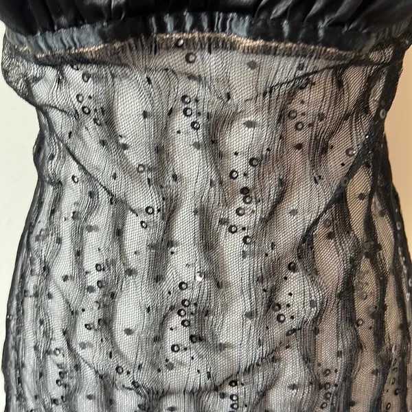 Vintage Sequin Cami Black Size M - Image 4