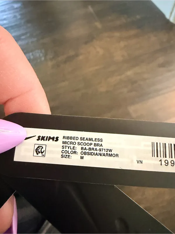 NWT Nike x Skims Ribbed Seamless Micro Scoop Bra - Obsidian/Armor - Image 5