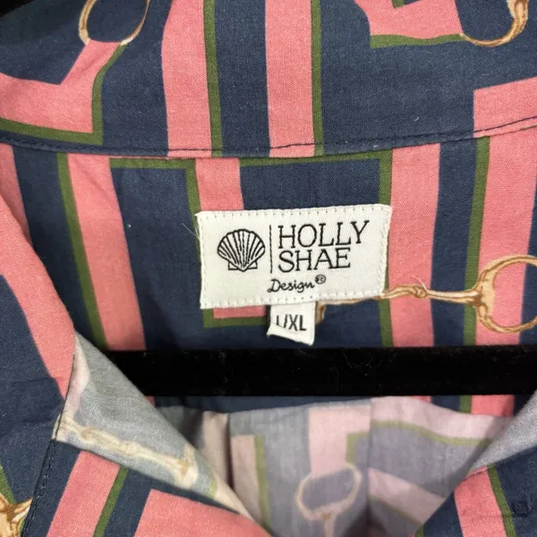 Holly Shae Design Dress Womens Size Large XL Pink Blue Short Shift Geometric - Image 3