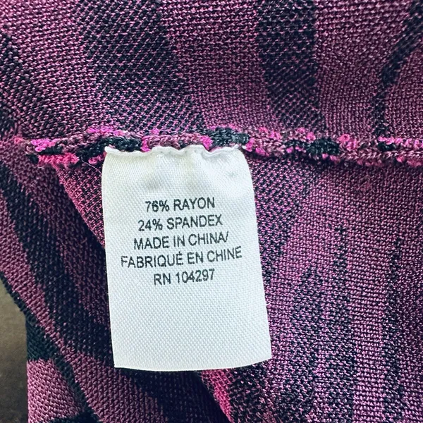 Milly Top Sz S Zebra Print Knit Pink And Black Stretchy - Image 4