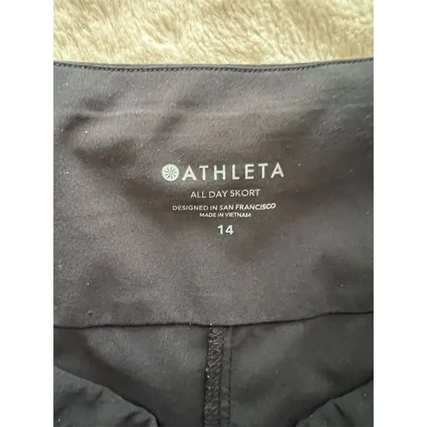 Athleta Women's All Day Skort Black Size 14 Athletic Skirt with Pockets - Image 4