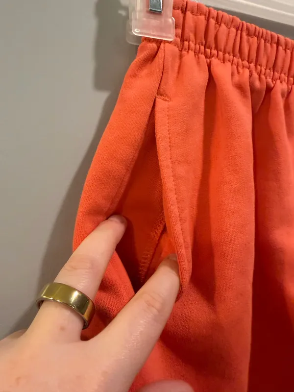Billabong Wave Runner Fleece Logo Lounge Shorts Coral - Image 5